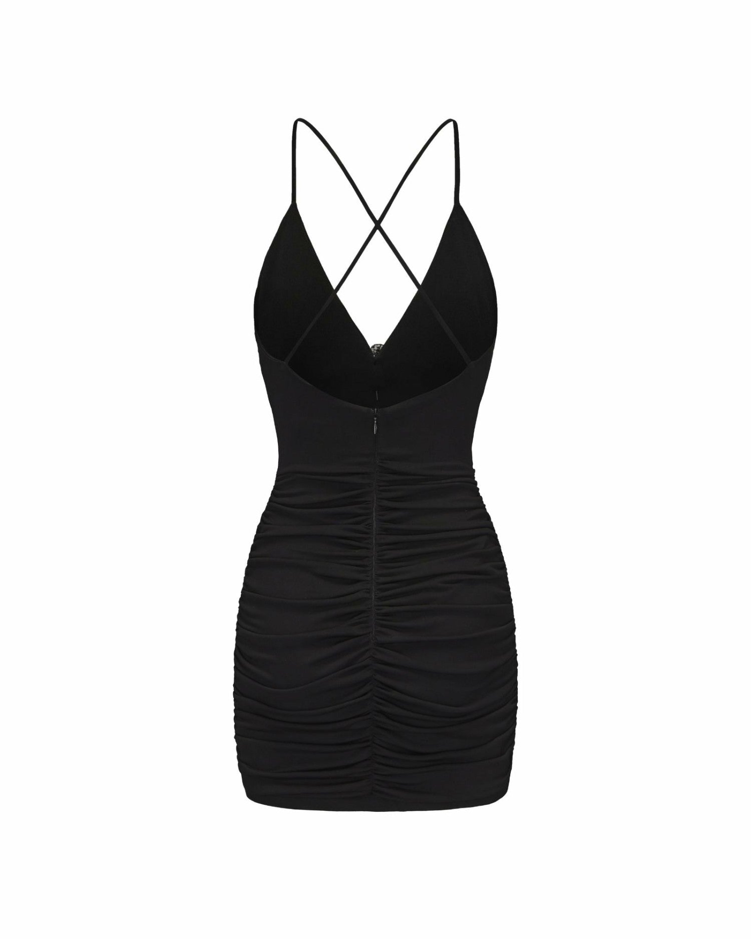 Nana Jacqueline Violet Dress: Black Mini Dress for Cocktail Party Black