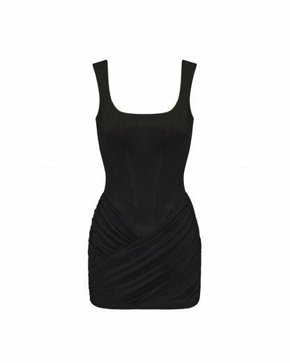 Nana Jacqueline Mirella Dress: Black Mini Dress for Cocktail Party Black