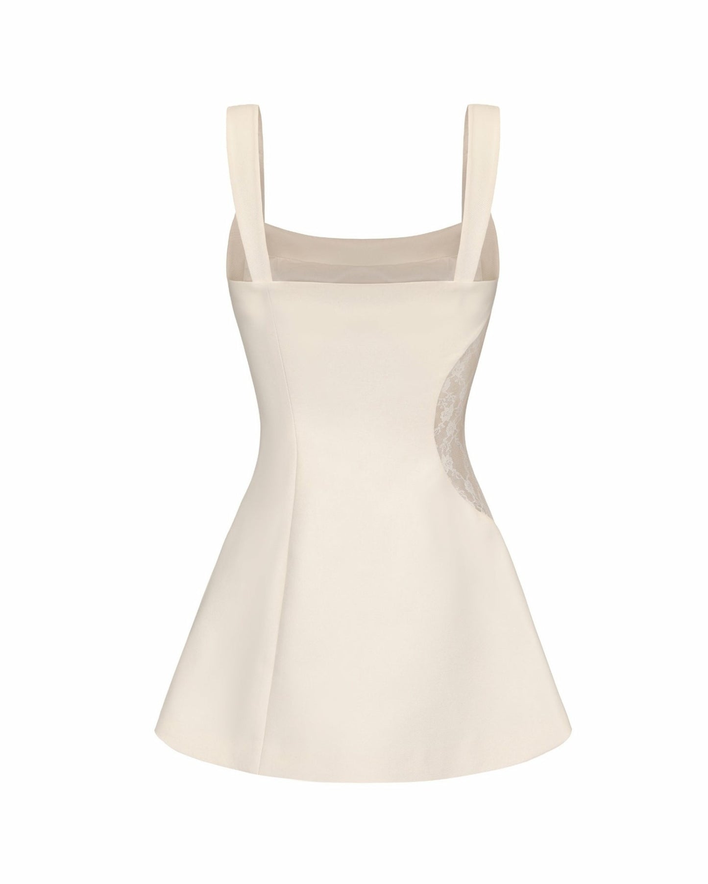 Nana Jacqueline Selena Dress: Beige Mini Dress for Bridal Shower Beige