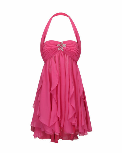 Nana Jacqueline Arabella Dress: Pink Mini Dress for Bachelorette Party Pink
