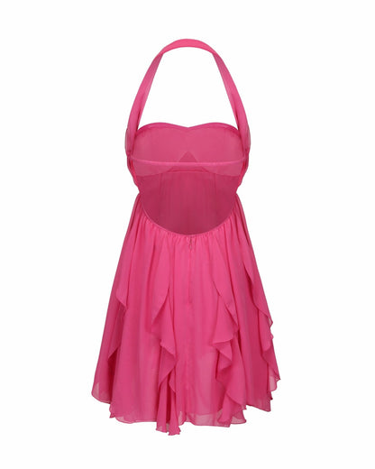 Nana Jacqueline Arabella Dress: Pink Mini Dress for Bachelorette Party Pink