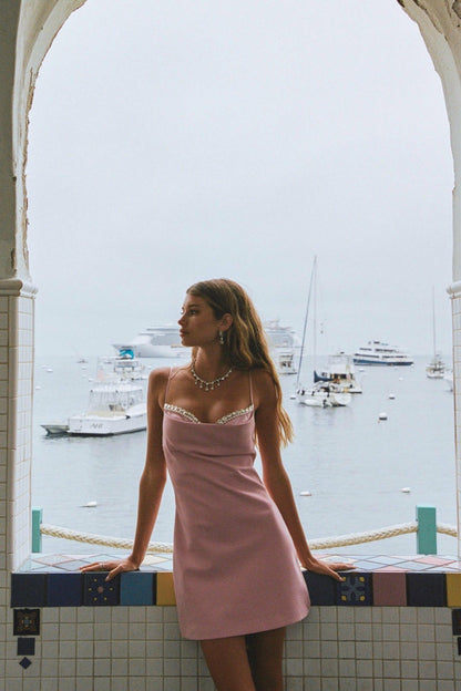 Nana Jacqueline Elsie Dress: Pink Mini Dress for Birthday Celebration Pink