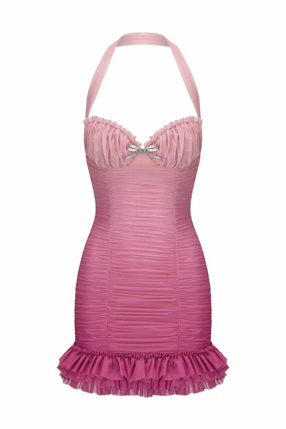 Nana Jacqueline Elysia Dress: Pink Mini Dress for Birthday Celebration Pink