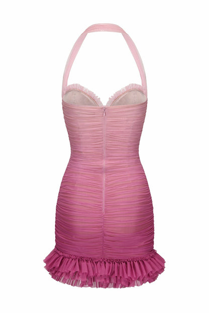 Nana Jacqueline Elysia Dress: Pink Mini Dress for Birthday Celebration Pink