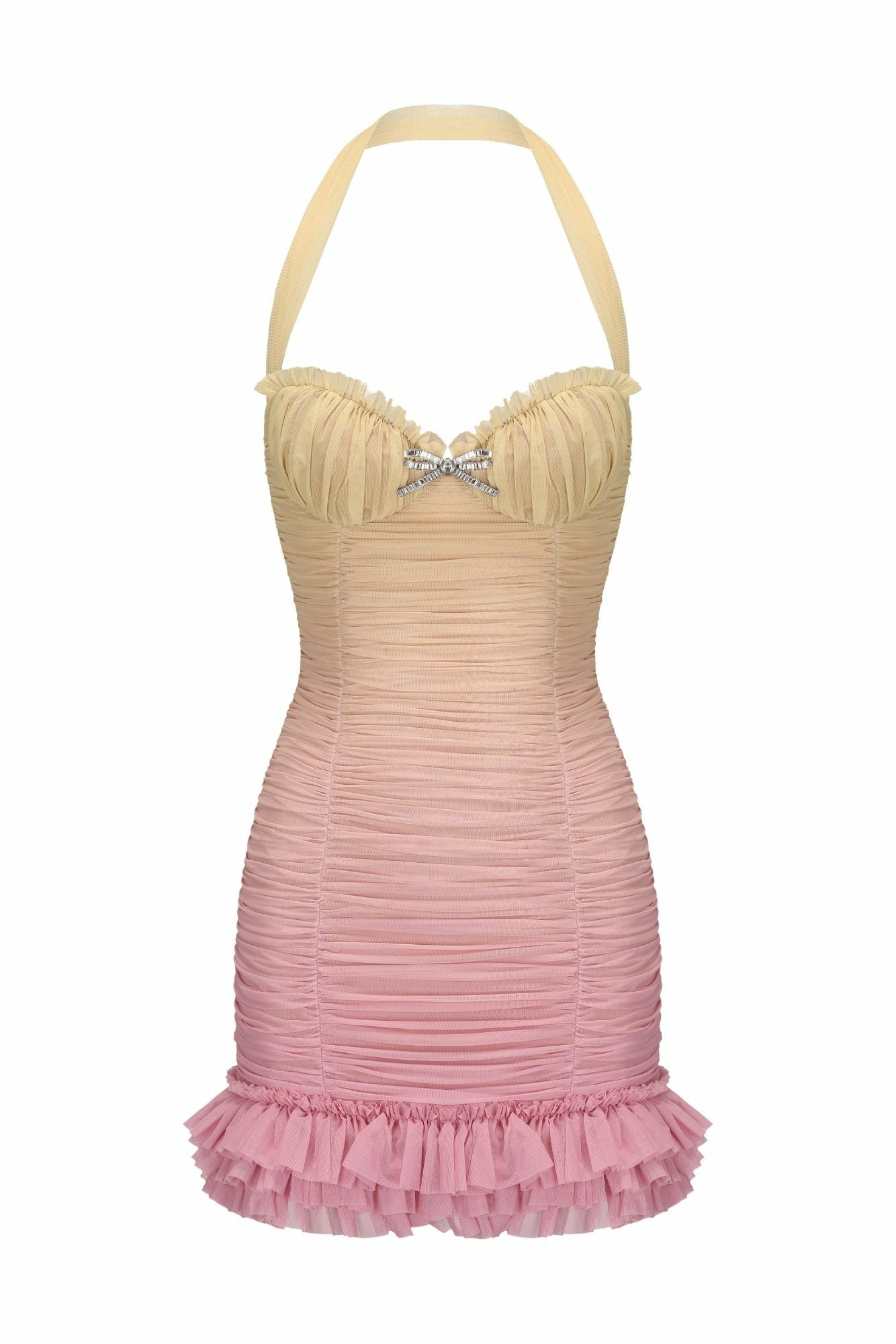 Nana Jacqueline Elysia Dress: Yellow Mini Dress for Birthday Celebration Yellow