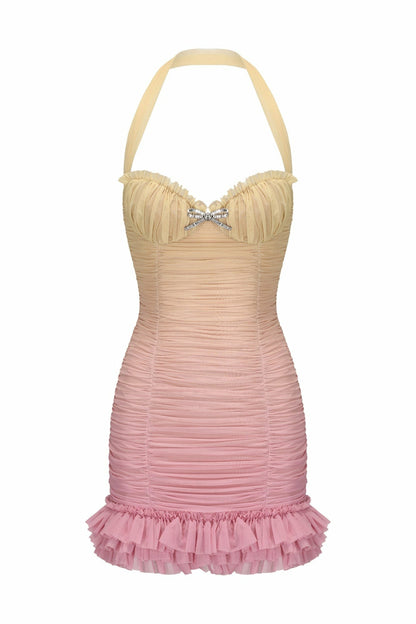 Nana Jacqueline Elysia Dress: Yellow Mini Dress for Birthday Celebration Yellow