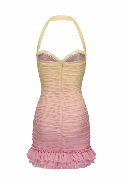 Nana Jacqueline Elysia Dress: Yellow Mini Dress for Birthday Celebration Yellow