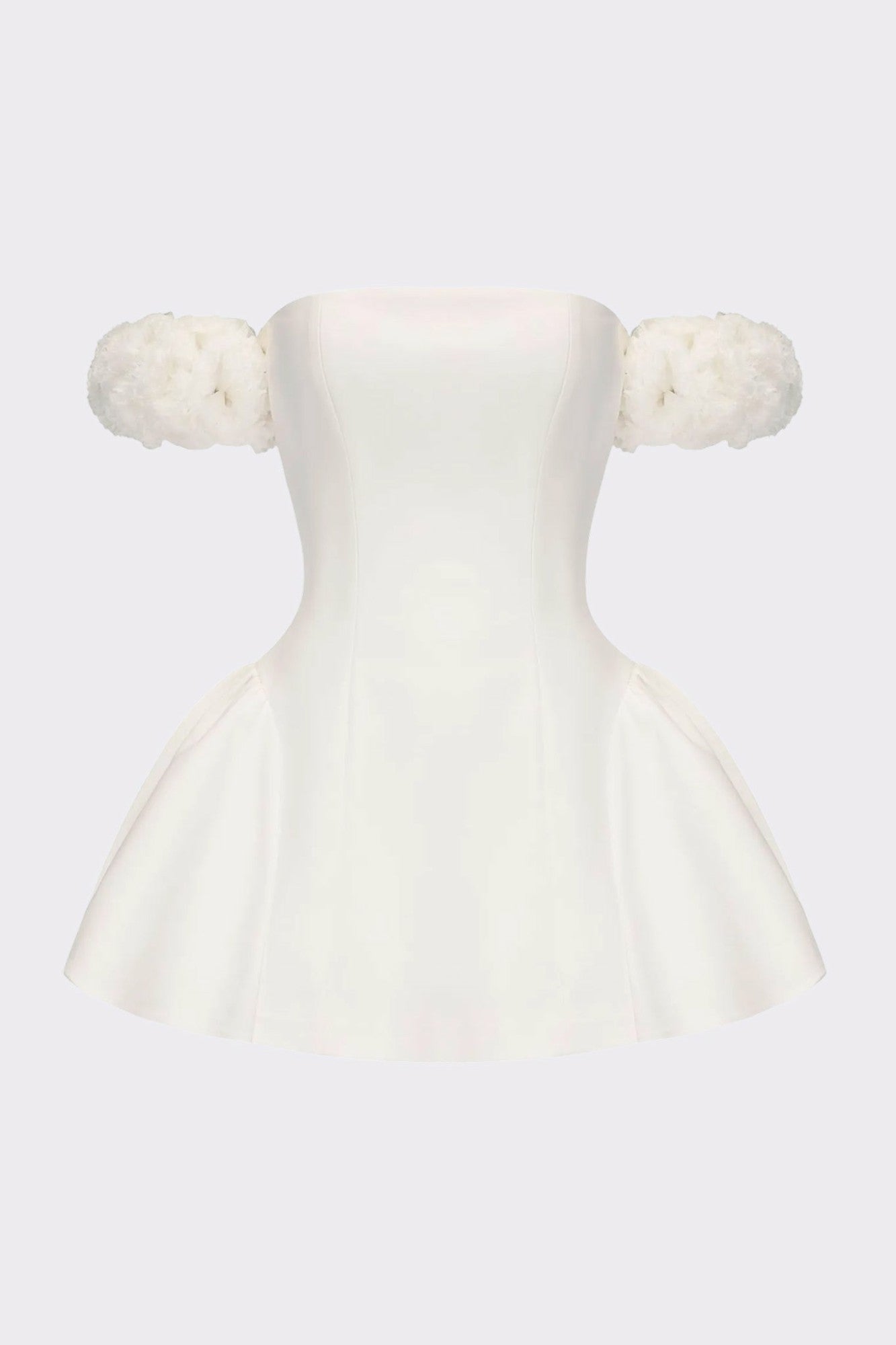 Nana Jacqueline Flora Dress: White Mini Dress for Bridal Shower White