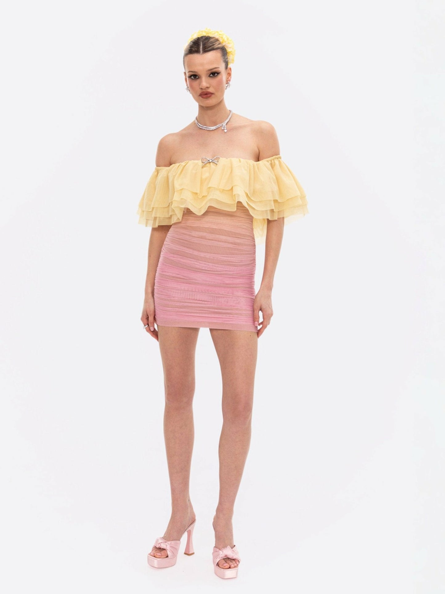 Nana Jacqueline Rosabelle Dress: Pink Mini Dress for Birthday Celebration Pink