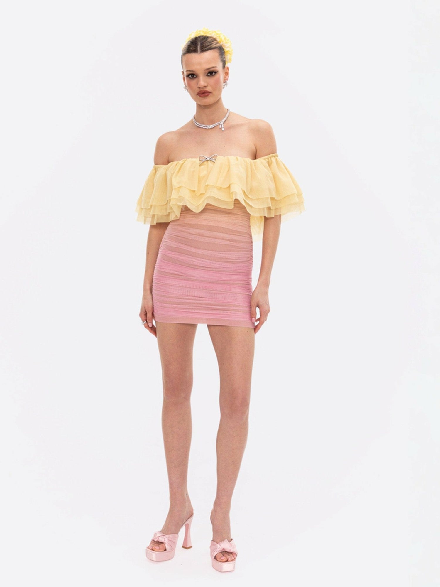 Nana Jacqueline Rosabelle Dress: Pink Mini Dress for Birthday Celebration Pink