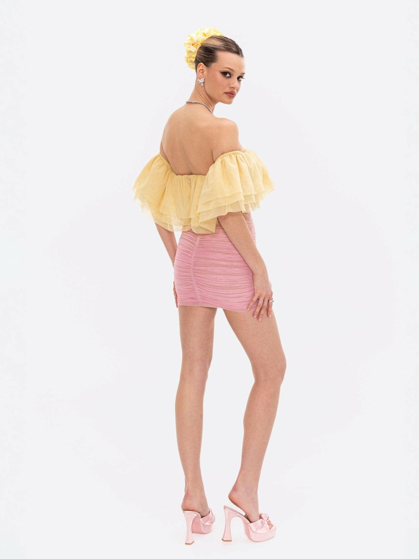 Nana Jacqueline Rosabelle Dress: Pink Mini Dress for Birthday Celebration Pink