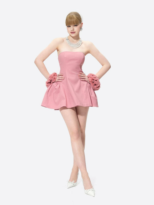 Nana Jacqueline Flora Dress: Pink Mini Dress for Birthday Celebration Pink