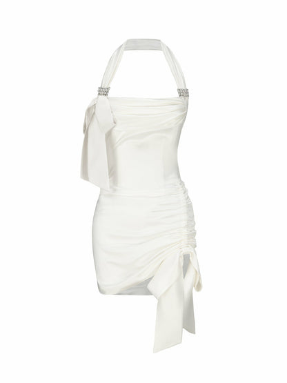 Nana Jacqueline Celia Dress: White Mini Dress for Wedding After-Party White