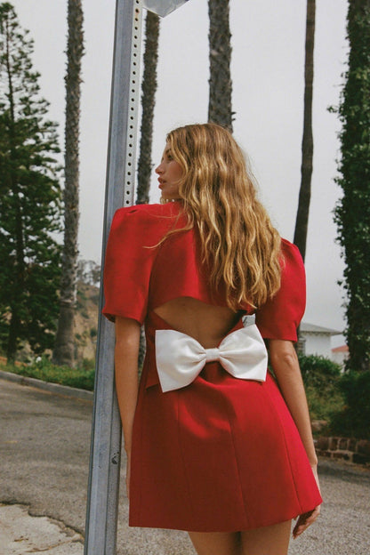 Nana Jacqueline Alia Dress: Red Mini Dress for Birthday Celebration Red