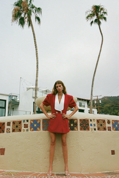 Nana Jacqueline Alia Dress: Red Mini Dress for Birthday Celebration Red