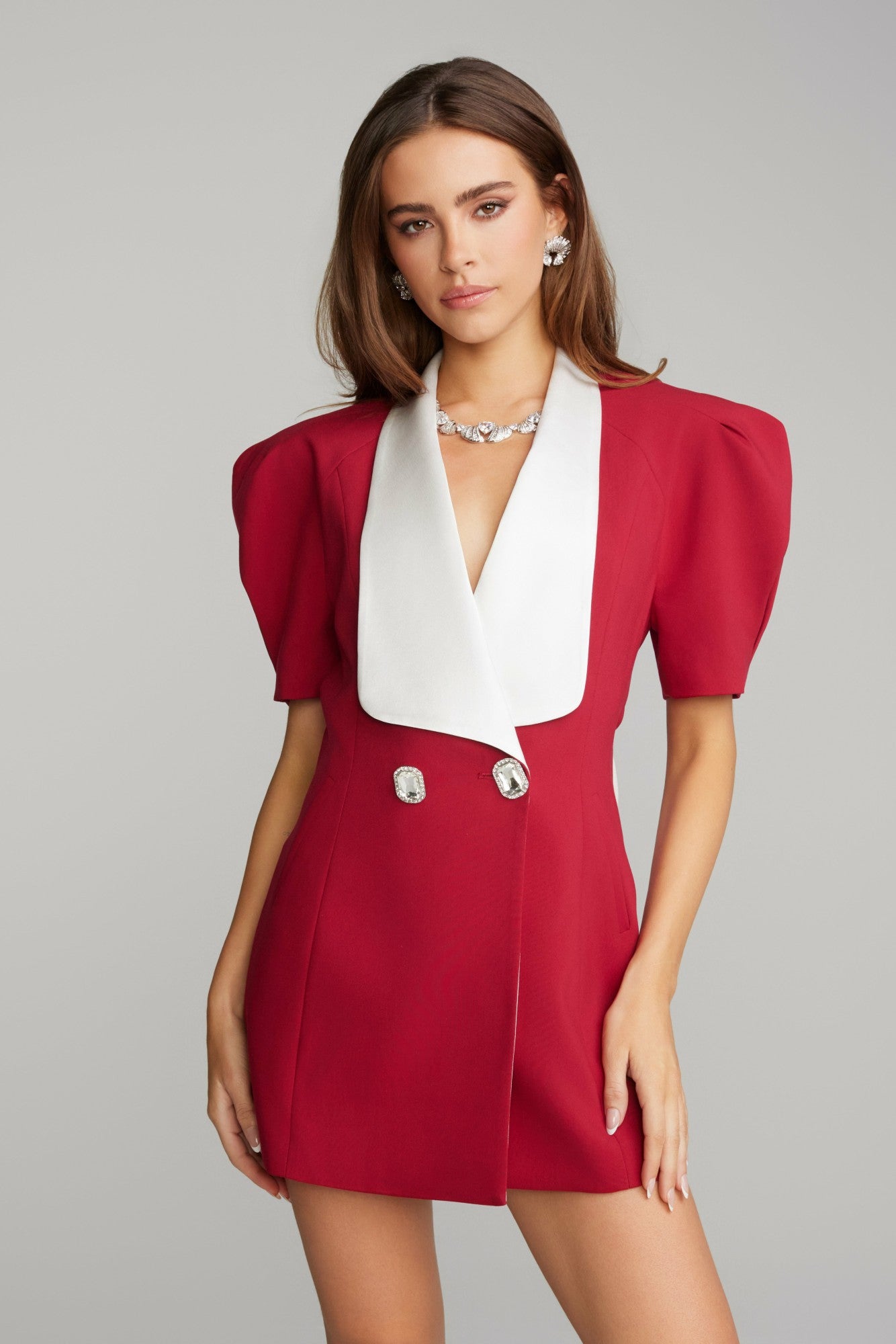 Nana Jacqueline Alia Dress: Red Mini Dress for Birthday Celebration Red