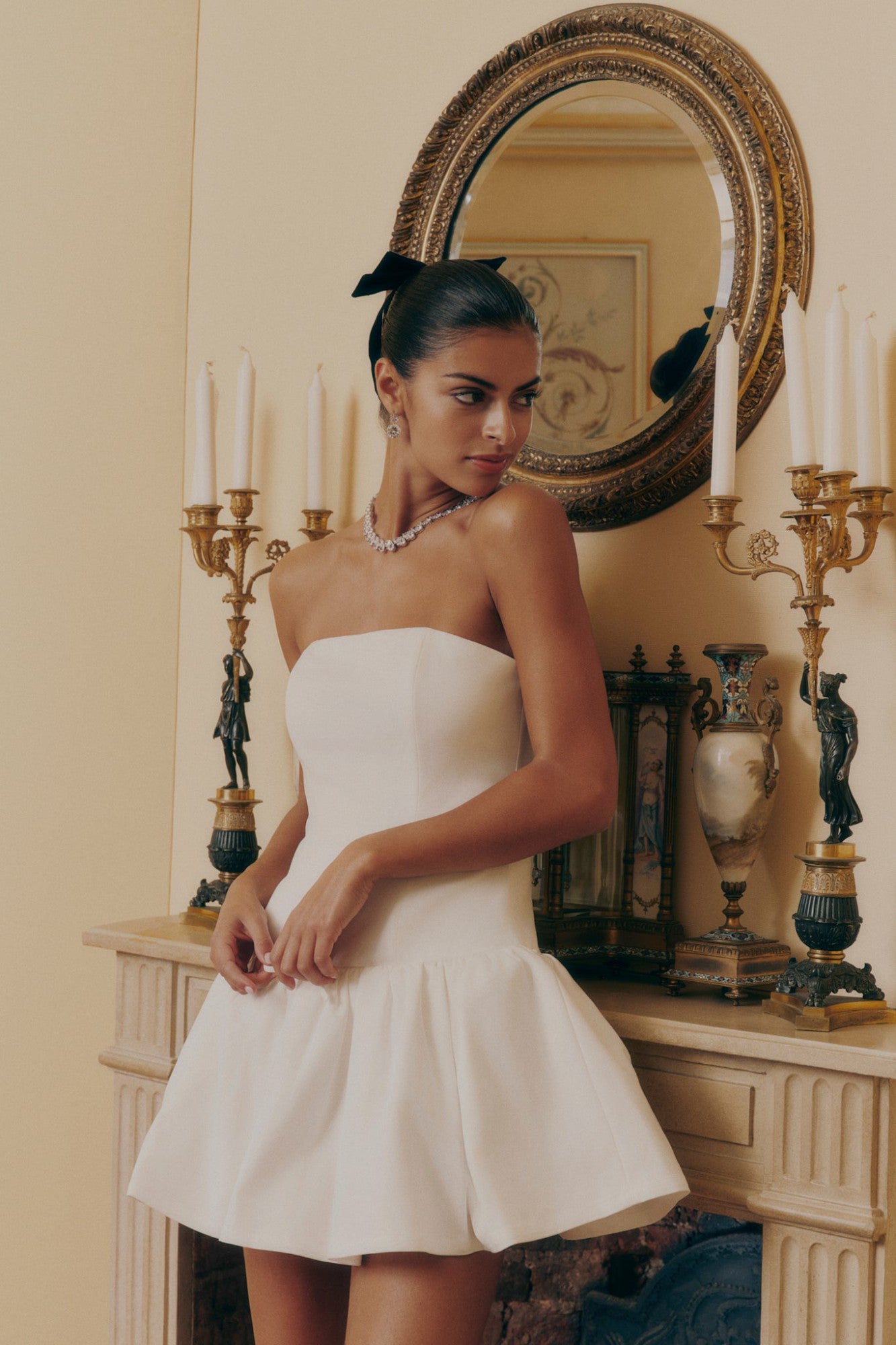 Nana Jacqueline Josie Dress: White Mini Dress for Bridal Shower White