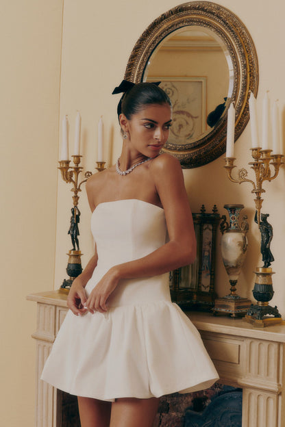 Nana Jacqueline Josie Dress: White Mini Dress for Bridal Shower White