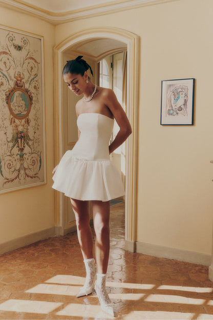 Nana Jacqueline Josie Dress: White Mini Dress for Bridal Shower White