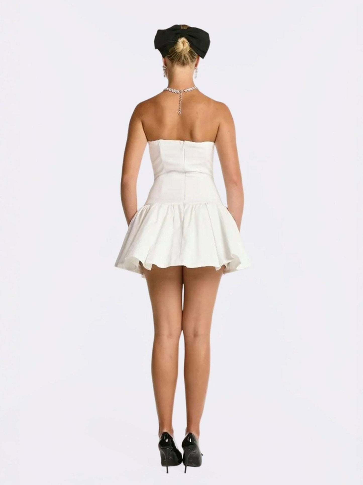 Nana Jacqueline Josie Dress: White Mini Dress for Bridal Shower White