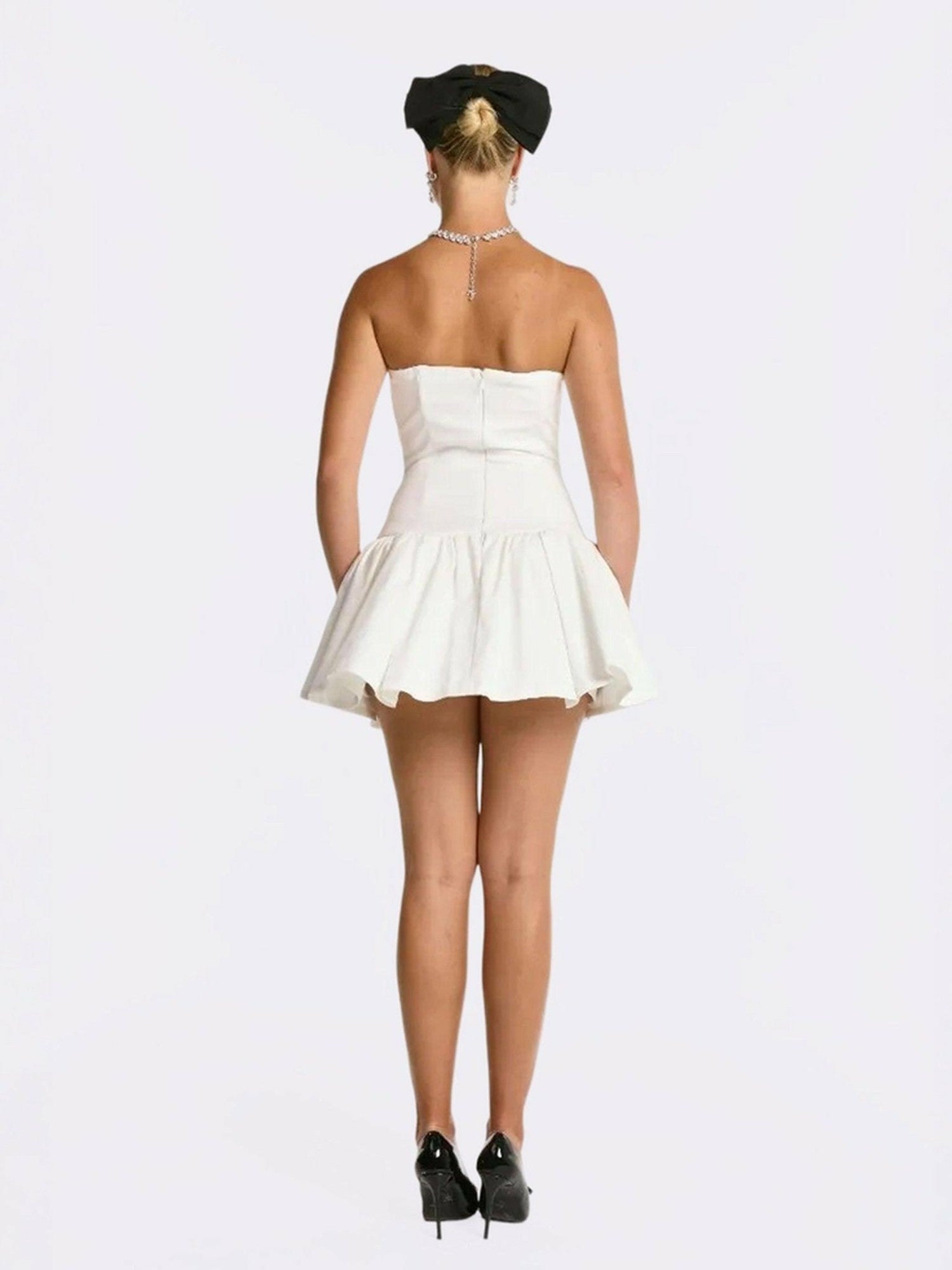 Nana Jacqueline Josie Dress: White Mini Dress for Bridal Shower White