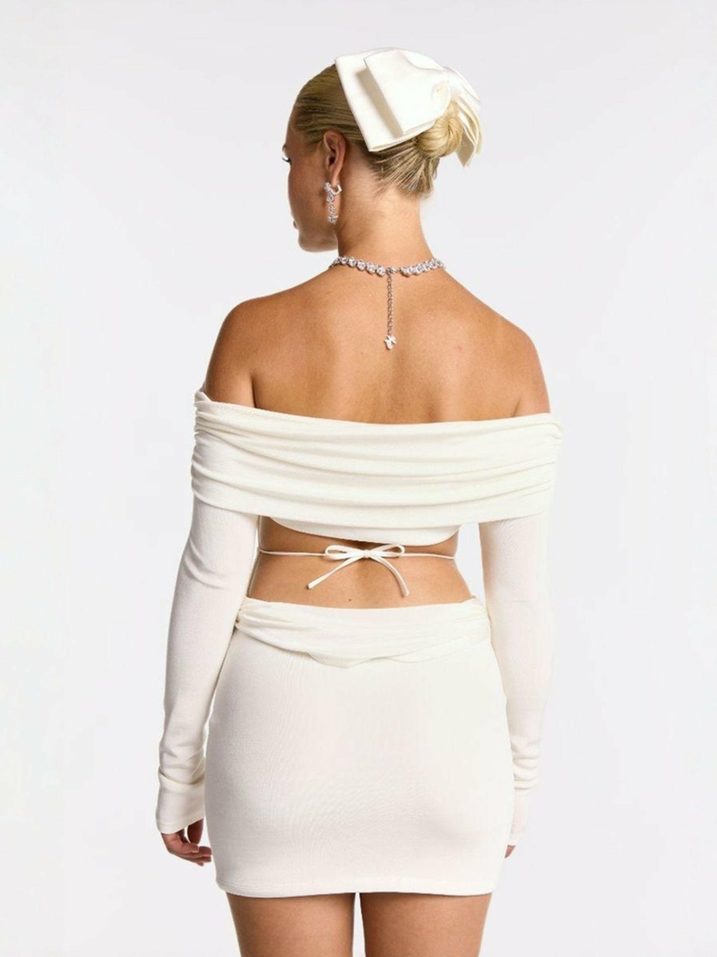 Nana Jacqueline Chantel Dress: White Mini Dress for Bridal Shower White