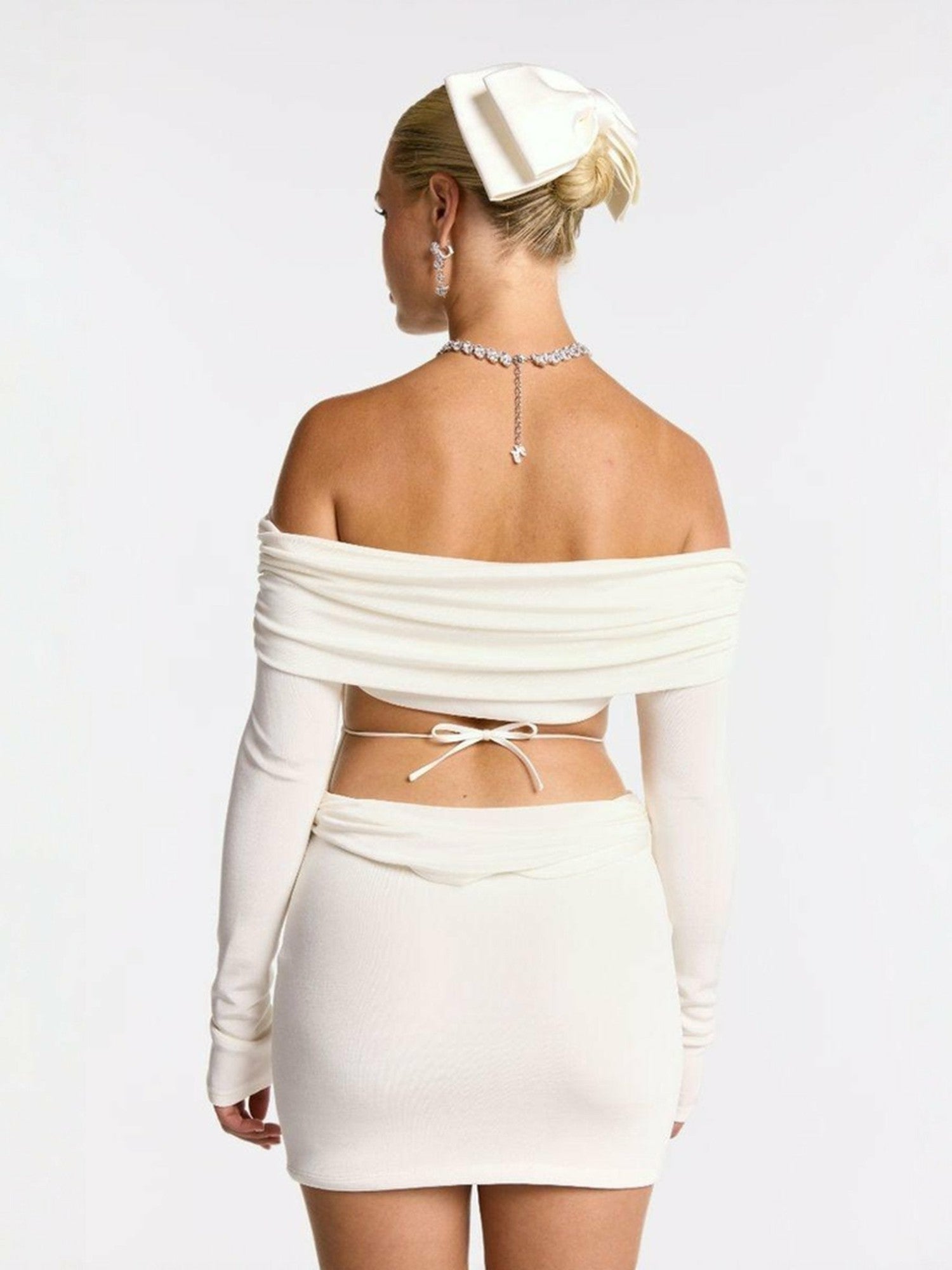 Nana Jacqueline Chantel Dress: White Mini Dress for Bridal Shower White