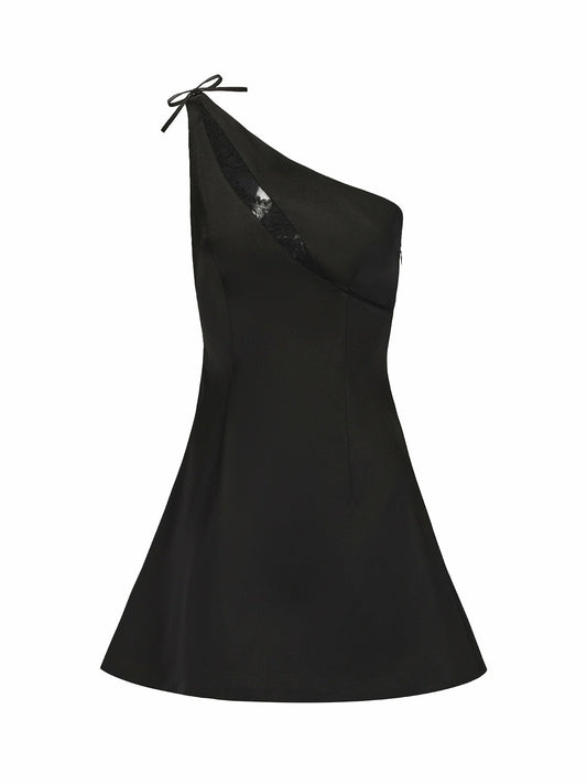 Nana Jacqueline Liza Dress: Black Mini Dress for Cocktail Party Black