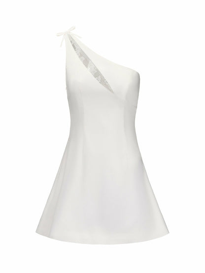 Nana Jacqueline Liza Dress: White Mini Dress for Bridal Shower White