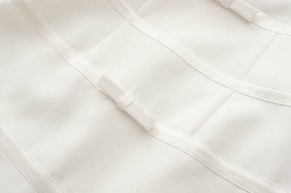 Nana Jacqueline Lucie Bow Dress: White Mini Dress for Bridal Shower White