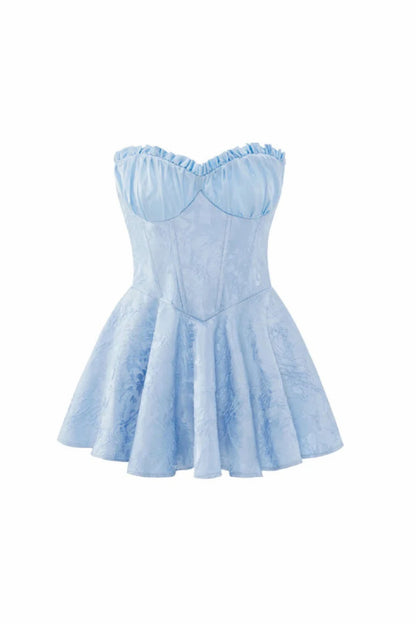 Nana Jacqueline Airina Dress: Blue Mini Dress for Graduation Blue