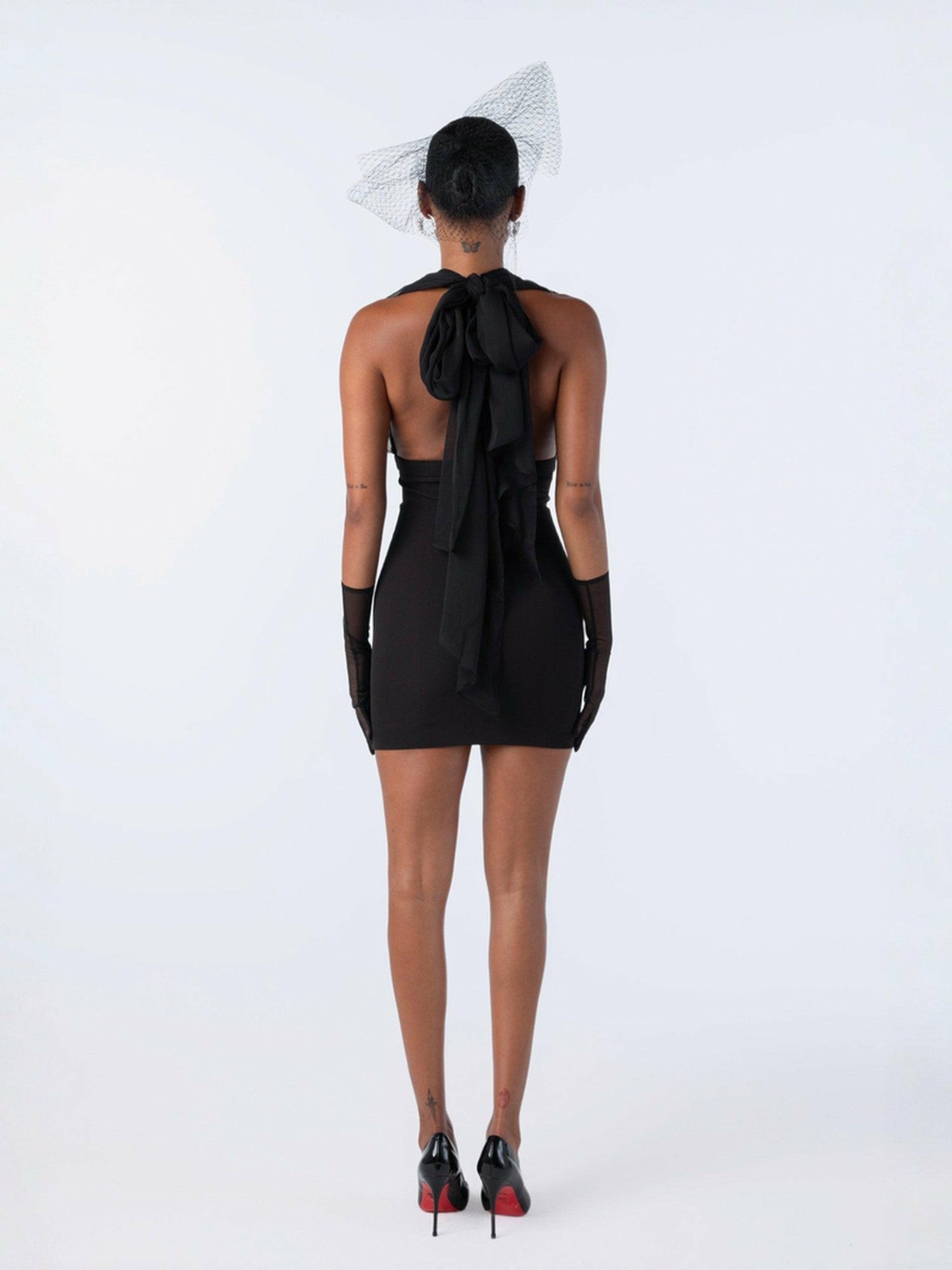 Nana Jacqueline Melinda Dress: Black Mini Dress for Cocktail Party Black