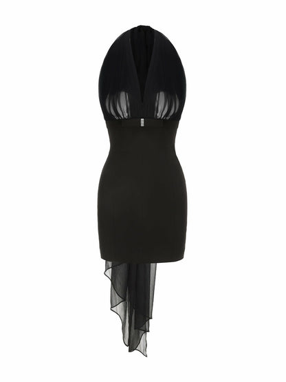 Nana Jacqueline Melinda Dress: Black Mini Dress for Cocktail Party Black