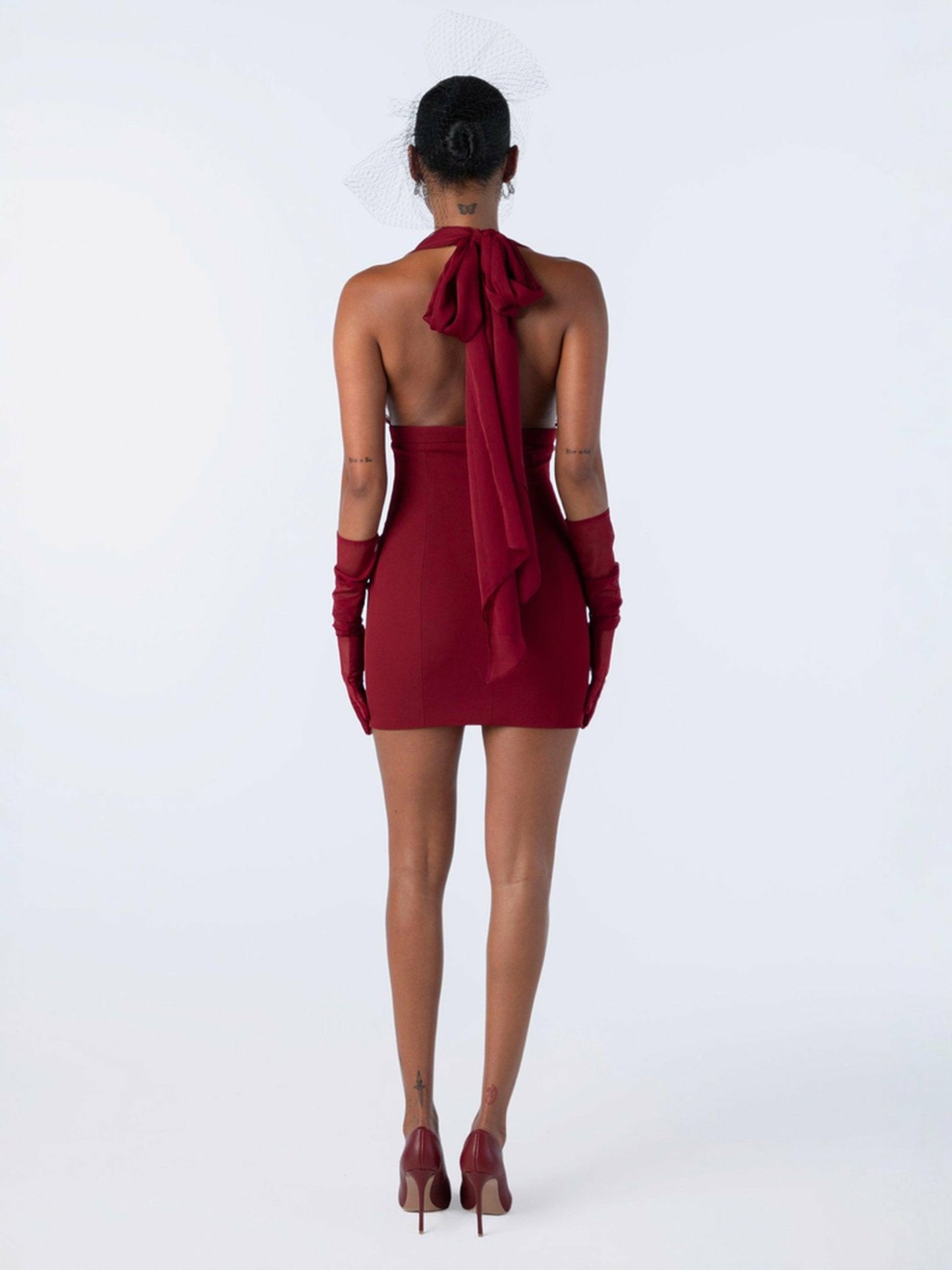 Nana Jacqueline Melinda Dress: Red Mini Dress for Cocktail Party Red