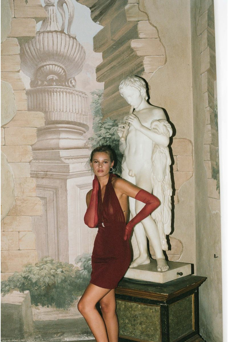 Nana Jacqueline Melinda Dress: Red Mini Dress for Cocktail Party Red