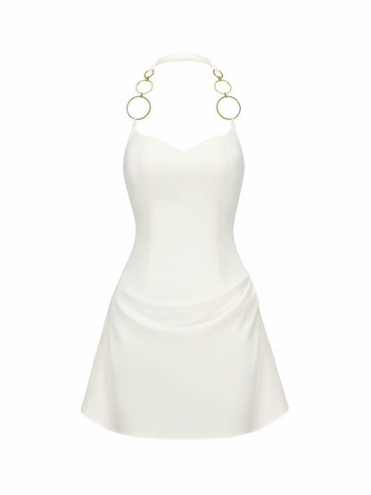 Nana Jacqueline Amira Dress: White Mini Dress for Bridal Shower White