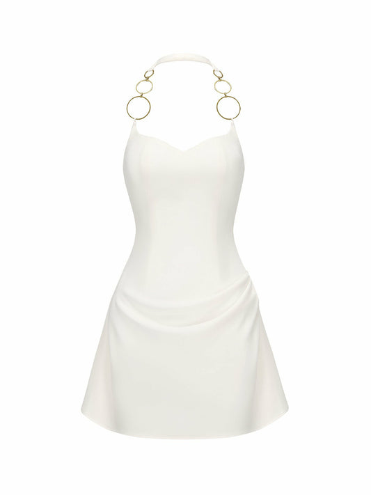 Nana Jacqueline Amira Dress: White Mini Dress for Bridal Shower White