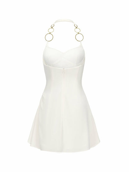 Nana Jacqueline Amira Dress: White Mini Dress for Bridal Shower White
