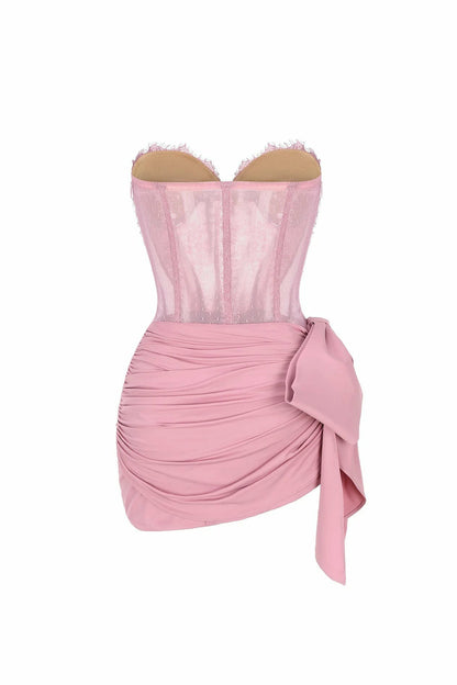 Nana Jacqueline Suzette Dress: Pink Mini Dress for Birthday Celebration Pink/Purple
