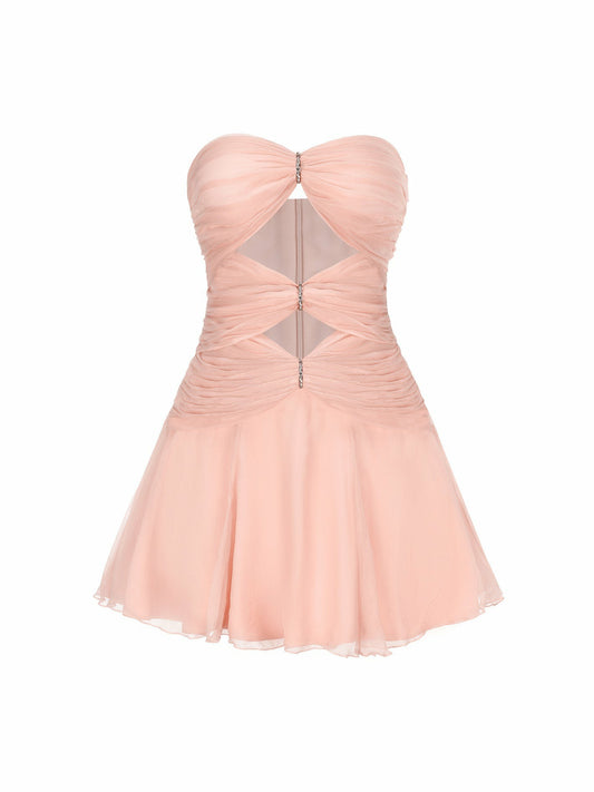 Nana Jacqueline Ilana Dress: Pink Mini Dress for Birthday Celebration Pink