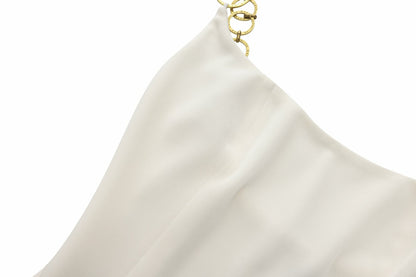 Nana Jacqueline Paloma Dress: White Mini Dress for Engagement Party White