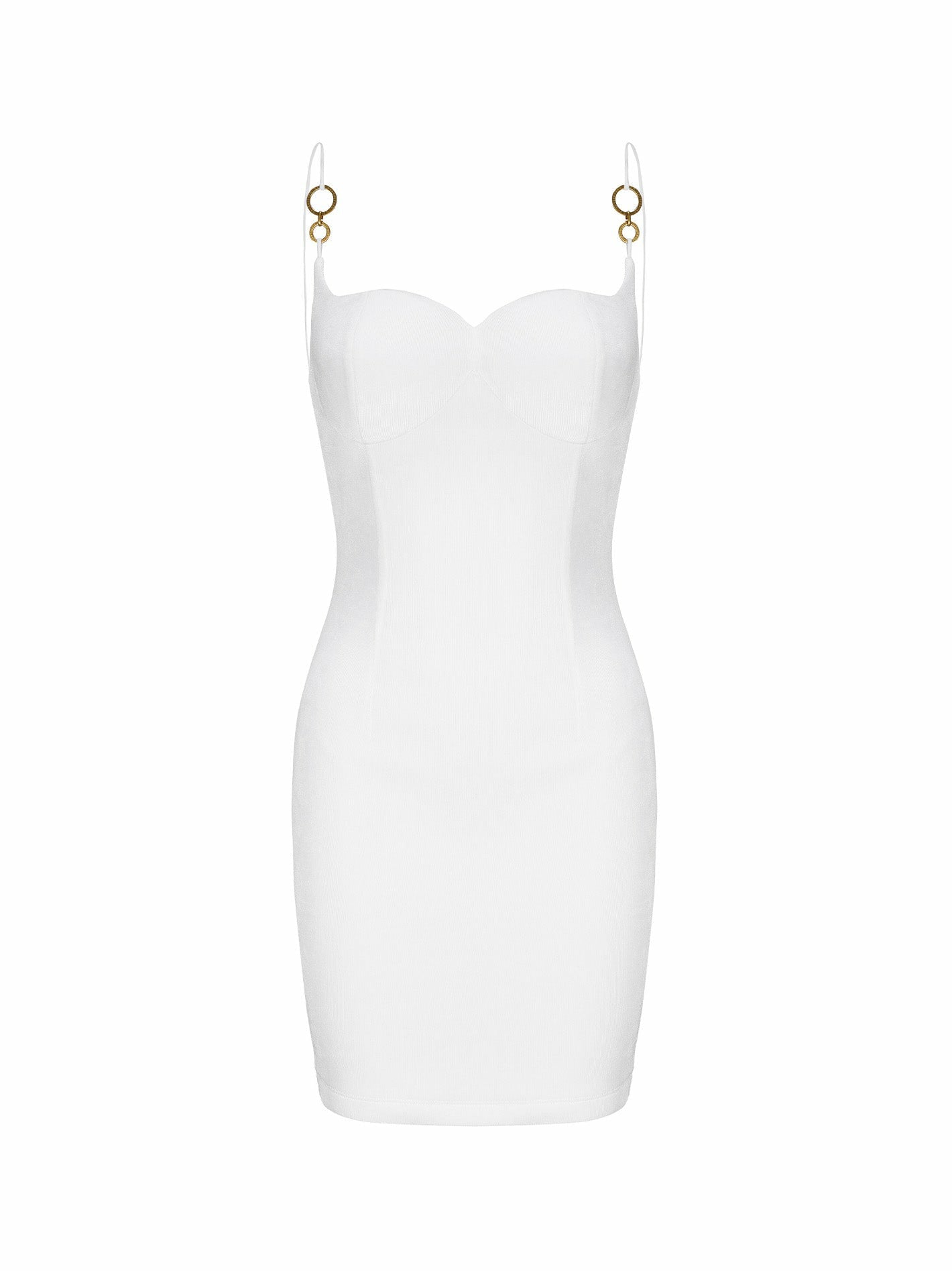 Nana Jacqueline Nadia Dress: White Mini Dress for Engagement Party White
