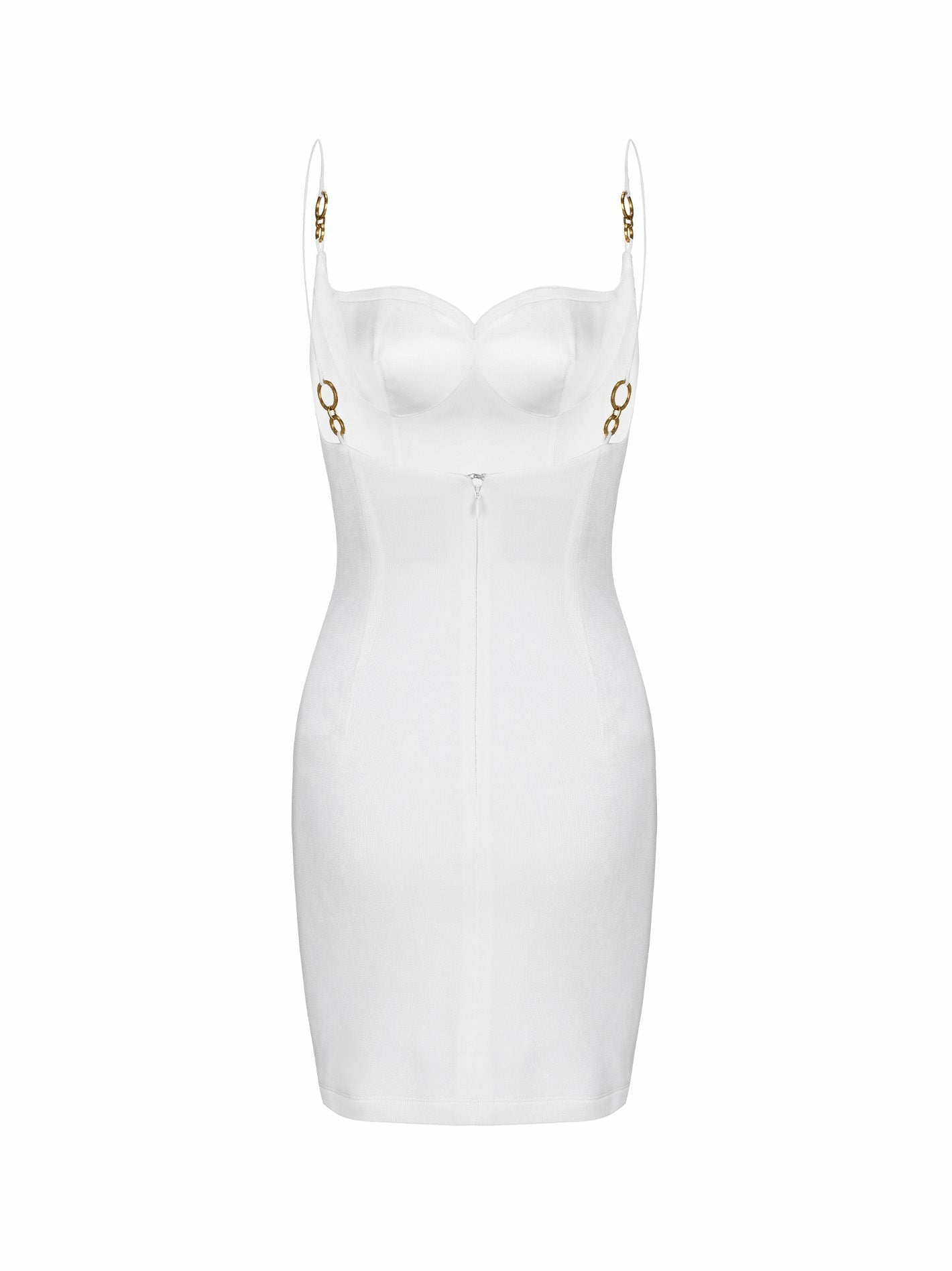 Nana Jacqueline Nadia Dress: White Mini Dress for Engagement Party White