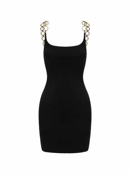 Nana Jacqueline Paloma Dress: Black Mini Dress for Cocktail Party Black