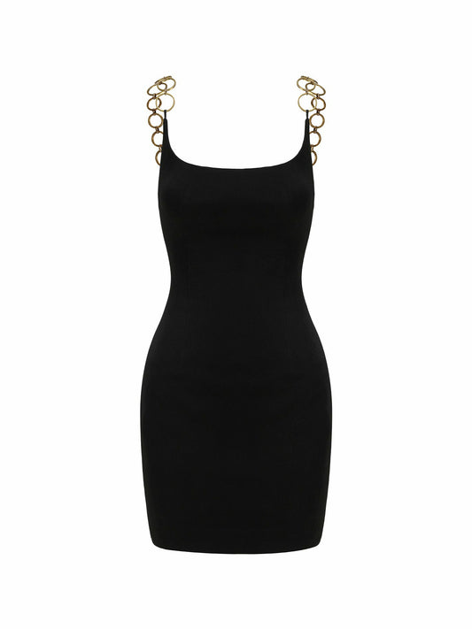 Nana Jacqueline Paloma Dress: Black Mini Dress for Cocktail Party Black