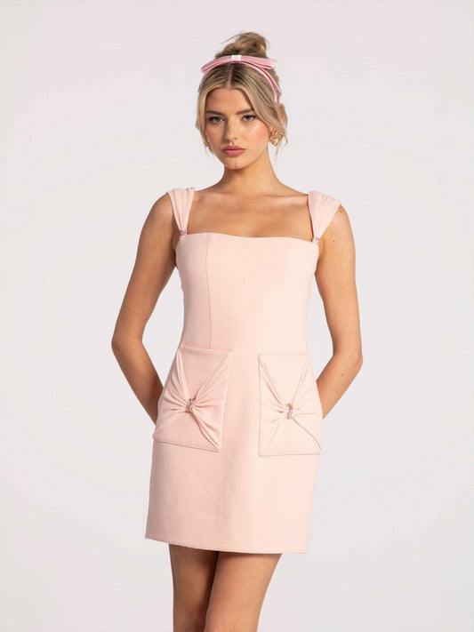 Nana Jacqueline Dionne Dress: Pink Mini Dress for Birthday Celebration Pink