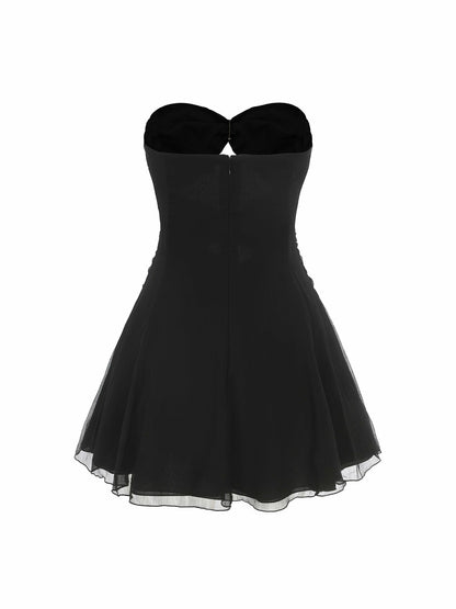Nana Jacqueline Ilana Dress: Black Mini Dress for Cocktail Party Black