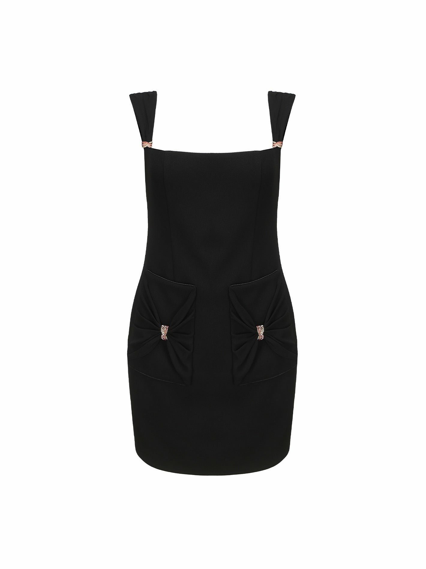 Nana Jacqueline Dionne Dress: Black Mini Dress for Cocktail Party Black