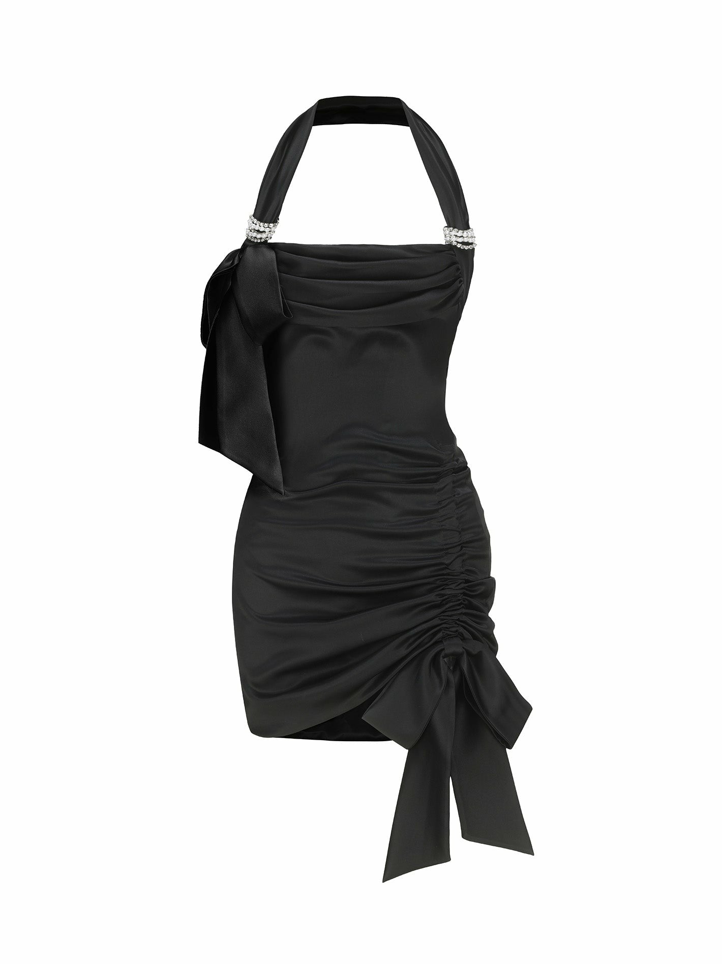 Nana Jacqueline Celia Dress: Black Mini Dress for Cocktail Party Black
