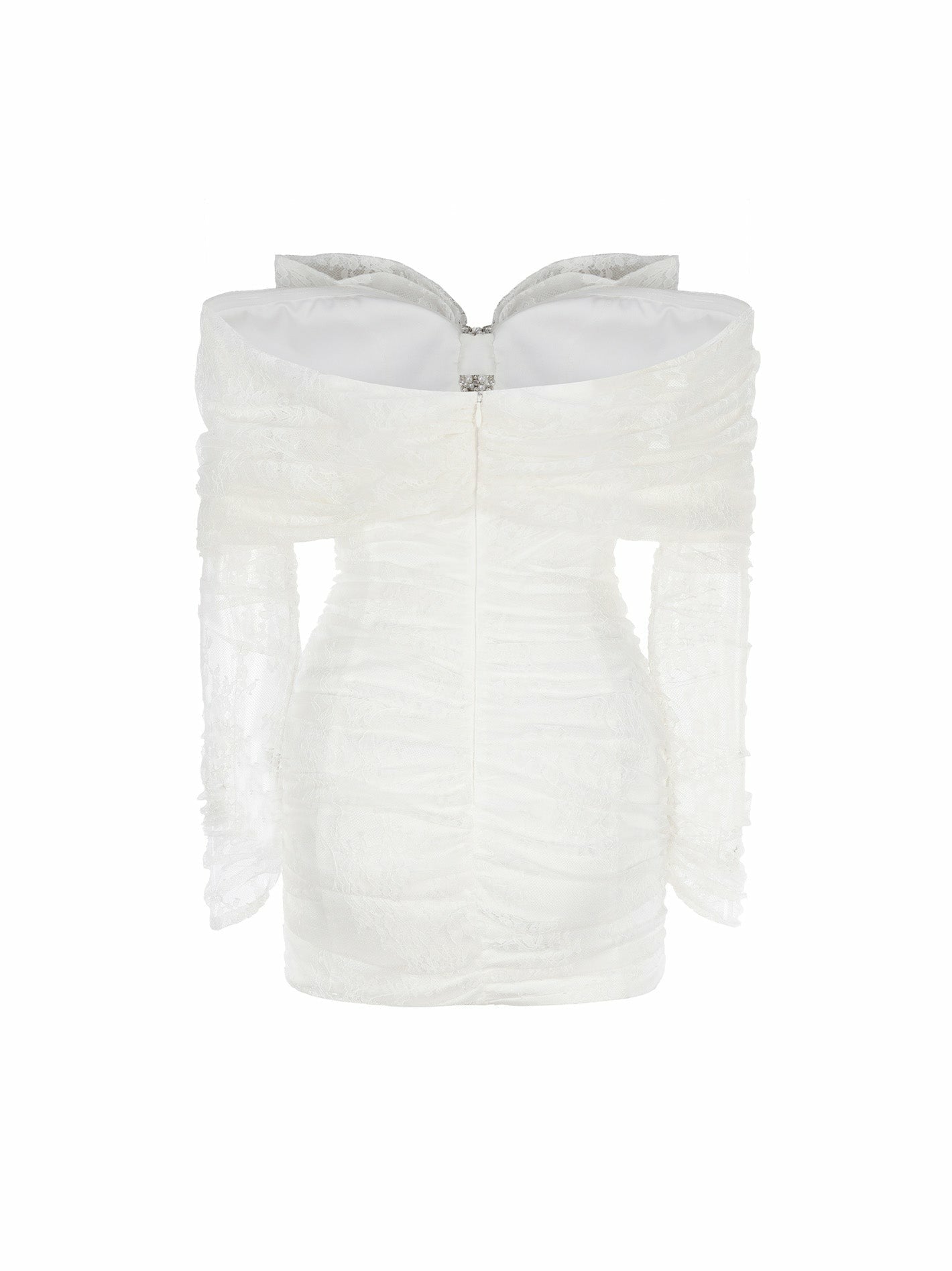 Nana Jacqueline Sydney Bow Dress: White Mini Dress for Bridal Shower White
